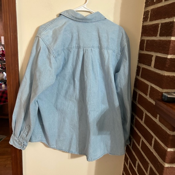 Vintage Disney Store women’s size xl Tinkerbell button up shirt denim - Picture 4 of 4
